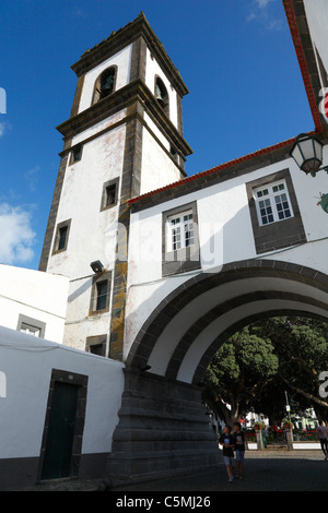 Il palazzo comunale della città di Ribeira Grande. Sao Miguel island, Azzorre, Portogallo. Foto Stock