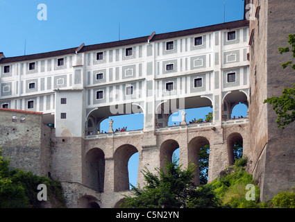 Storico castello di Cesky Krumlov, Repubblica Ceca Foto Stock