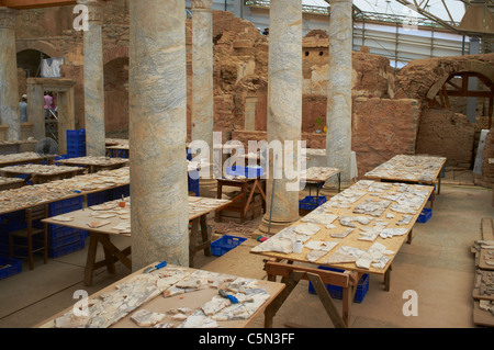 Case terrazza chiamato anche le case dei ricchi Efeso Turchia Foto Stock