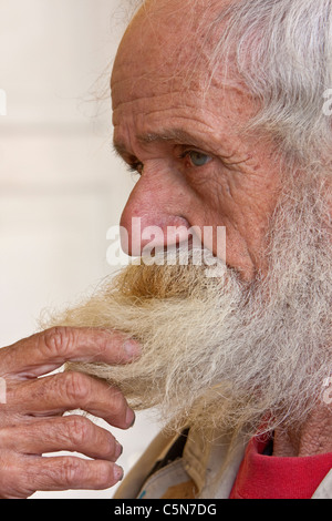 Cuba, Cienfuegos. Julian Espinosa, un inesperto, 'primitivo' artista noto come 'Wayacon' ('piccola rana'). Foto Stock