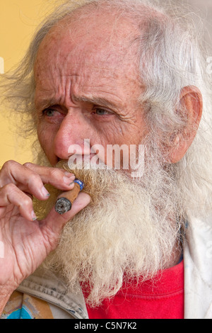 Cuba, Cienfuegos. Julian Espinosa, un inesperto, 'primitivo' artista noto come 'Wayacon' ('piccola rana'). Foto Stock