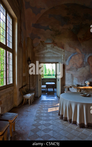 L'Italia, Malcontenta di Mira, all'interno di Villa Foscari dell'architetto Andrea Palladio Foto Stock