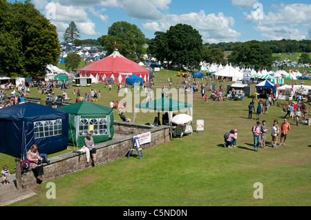 Vista generale del porto Eliot Festival Letterario San tedeschi Cornwall Regno Unito Foto Stock