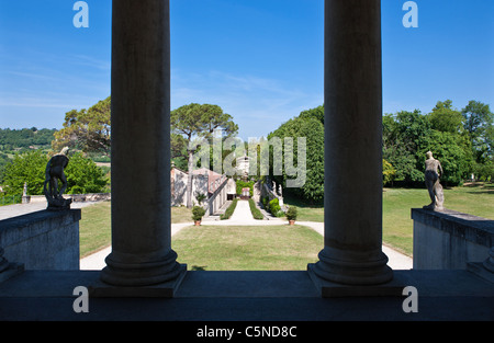 L'Italia,Veneto, Vicenza, l'atrio di Villa La Rotonda (Villa Capra Almerigo), l'architetto Andrea Palladio. Foto Stock