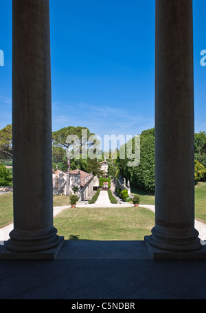 L'Italia,Veneto, Vicenza, l'atrio di Villa La Rotonda (Villa Capra Almerigo), l'architetto Andrea Palladio. Foto Stock