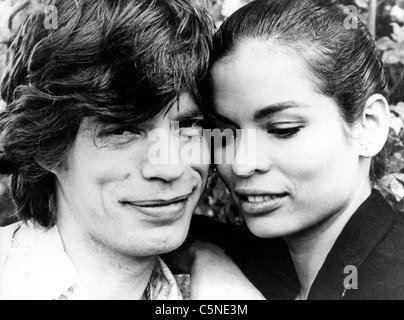 Mick Jagger, Bianca JAGGER, 70s Foto Stock