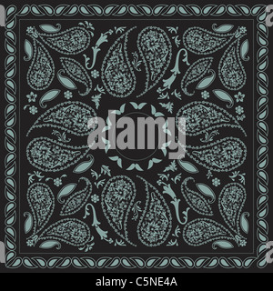 Bi-colore Paisley Bandana Design Foto Stock