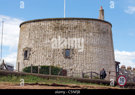 Martello Tower, Felixstowe Ferry, Suffolk, Regno Unito. Foto Stock