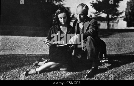 Charlie Chaplin Paulette Goddard, 1938 Foto Stock