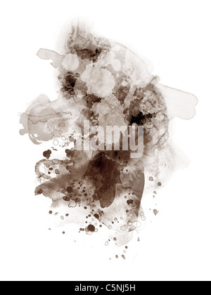 Abstract vernice ad acquerello Foto Stock