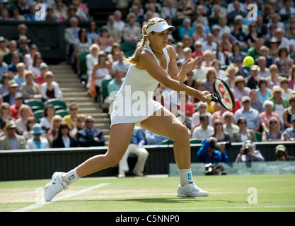 Sabine LISICKI (GER) in azione durante il torneo di Wimbledon Tennis Championships 2011 Foto Stock