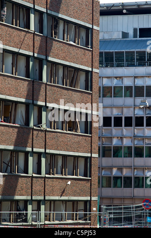 Distruzione in area politica di Oslo di terrore in cui le bombe fatte da Anders Behring Breivik edifici distrutti.Foto:Jeff Gilbert Foto Stock