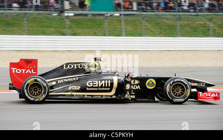 Nick Heidfeld (GER), Lotus Renault durante il tedesco di Formula One Grand Prix al Nuerburgring Foto Stock