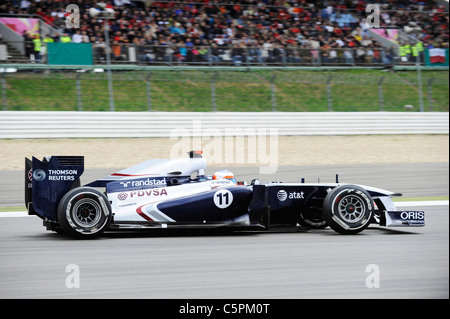 Rubens Barrichello (BRA), Williams durante il tedesco di Formula One Grand Prix al Nuerburgring Foto Stock