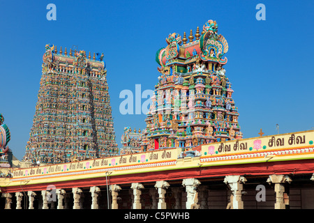 Meenakshi Amman Tempio, Madurai, Tamil Nadu, India Foto Stock