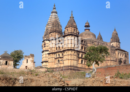 Chhatturbhuj tempio indù (inizio XVII secolo), Orchha, India Foto Stock