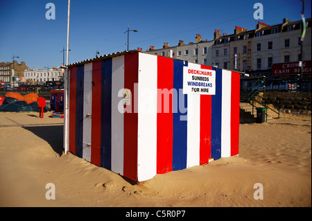 Beach Hut - Margate Beach Foto Stock