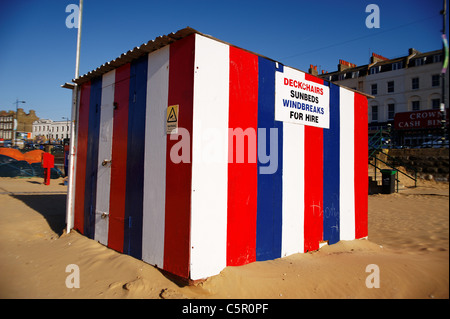 Beach Hut - Margate Beach Foto Stock