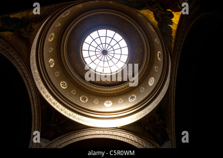 Interno della cupola sky light, Memorial Church, Stanford University, Stanford, in California, Stati Uniti d'America Foto Stock