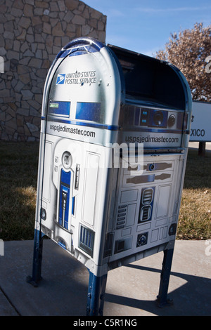 Star Wars R2D2 a tema casella postale, Roswell, New Mexico, Stati Uniti d'America Foto Stock