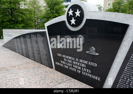 Stato del Tennessee funzionario di polizia memorial war memorial plaza Nashville Tennessee USA Foto Stock