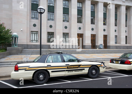 Tennessee State trooper veicoli fuori corte suprema corte di appello Nashville Tennessee USA Foto Stock