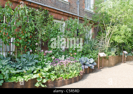 Il principe Charles Start dell iniziativa per uno stile di vita sostenibile. Clarence House garden Foto Stock