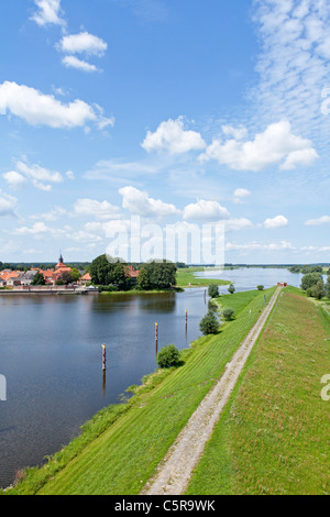 Schnackenburg, Riserva Naturale Elbufer-Drawehn, Bassa Sassonia, Germania Foto Stock