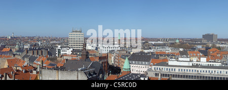 Livello alto vista panoramica di Copenhagen Foto Stock