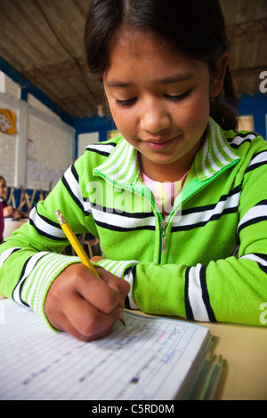 La Scuola media nel Canton Las Pilas, San Ignacio, Chaltenango Reparto, El Salvador Foto Stock