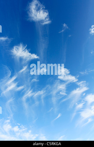 Cielo blu e nuvole bianche Foto Stock