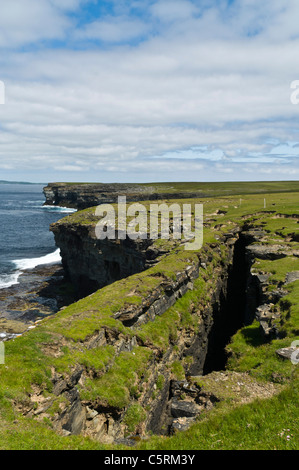 Dh ROUSAY ORKNEY Rousay costa nord Geo erosione costiera Foto Stock