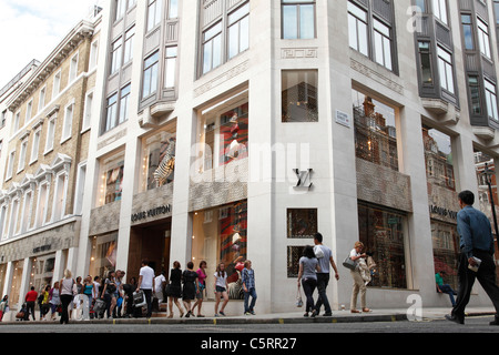 Un negozio Louis Vuitton su New Bond Street, London, England, Regno Unito Foto Stock