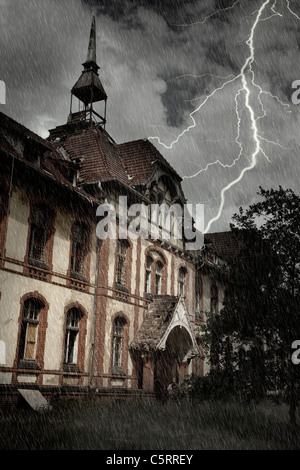 Abbandonato Ospedale, Brandeburgo, Germania Foto Stock