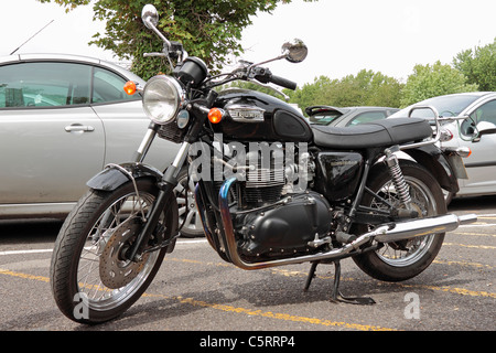 Nero Triumph Bonneville Foto Stock