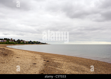 Il foreshore di Mersea Island in Essex. Foto Stock