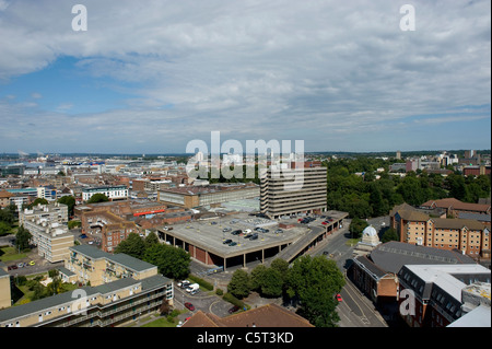 Il centro città di Southampton, Inghilterra - Vista sul tetto Foto Stock