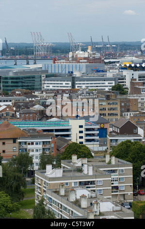Il centro città di Southampton, Inghilterra - Vista sul tetto Foto Stock