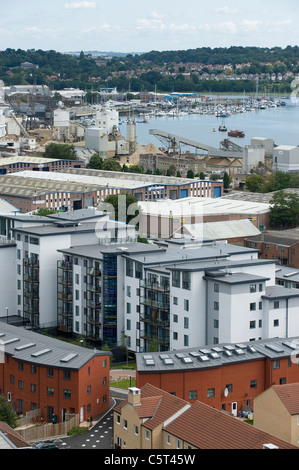Il centro città di Southampton, Inghilterra - Vista sul tetto Foto Stock