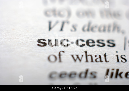 Germania, Extreme close up english dictionary Pagina con successo di parola Foto Stock