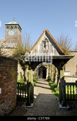 Il gate lych entrata di San Pietro e di San Paolo Stokenchurch Chiesa Parrocchiale Buckinghamshire REGNO UNITO Foto Stock