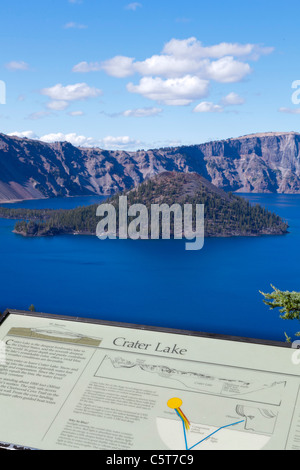 Il cratere del lago ed Wizard Island Oregon USA Foto Stock