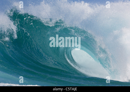 Stati Uniti d'America, Hawaii, Oahu, Big wave, close-up Foto Stock