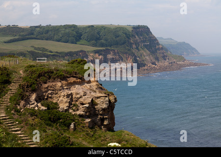 Il modo di Cleveland tra Scarborough e Ravenscar, North Yorkshire Foto Stock