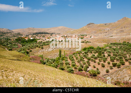 Villaggio Eresos su Lesbo, Grecia. Foto Stock