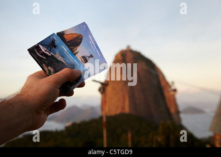 Sugarloaf (Pao de Acucar) biglietti, Rio de Janeiro, Brasile Foto Stock