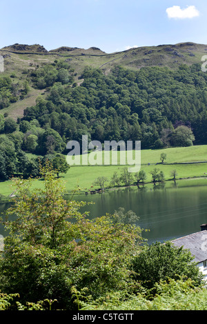 Loughrigg Tarn nel Lake District inglese Foto Stock