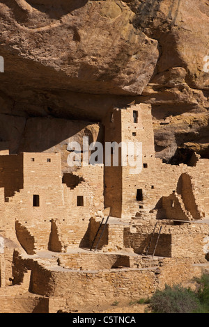 Stati Uniti d'America, Colorado, Mesa Verde National Park, torre quadrata House Foto Stock