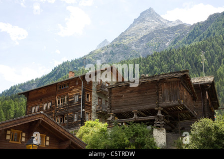 La Svizzera, Wallis Alpi, Val d'Herens, Les Hauderes, cabine di registro Foto Stock