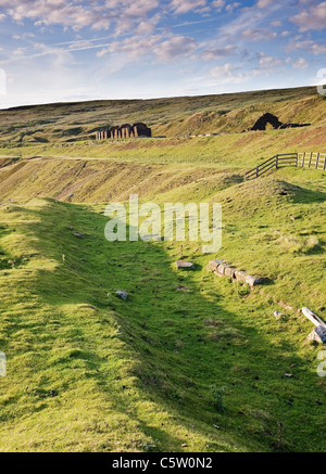 La miniera mangiatoie uffici presso il sito di Rosedale miniera Est Foto Stock